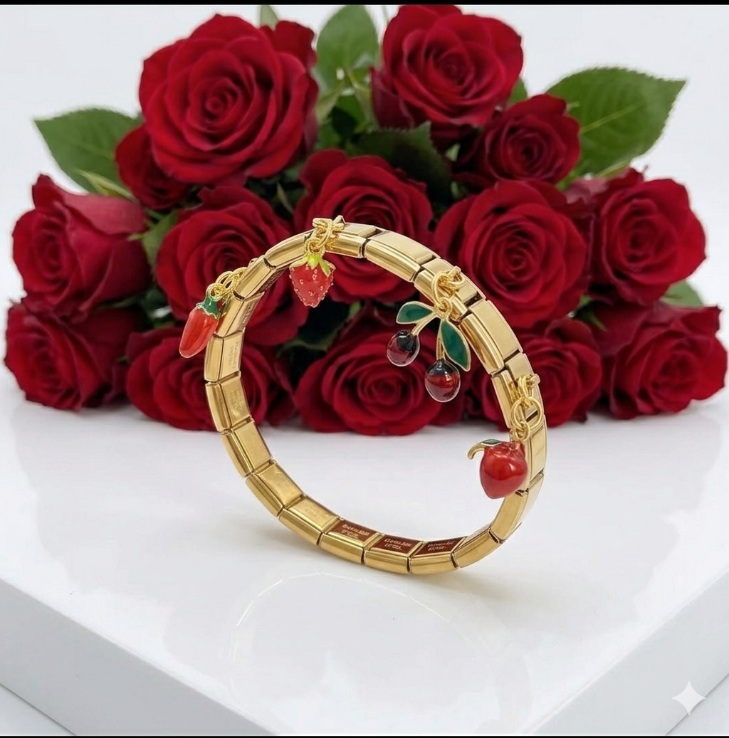 Bracelet Charm’s en Acier Inoxydable – Bracelet Tendance avec 4 Charms - MY LITLLE TRAVEL