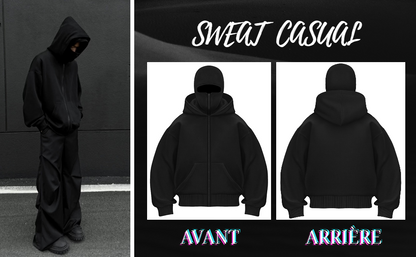 Veste à capuche zippée " Anti-Social" MASKD